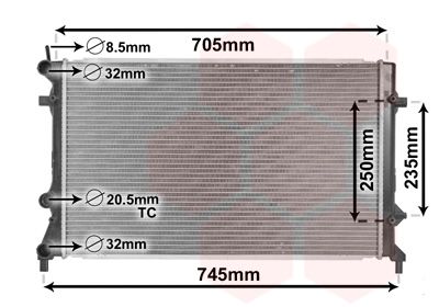 VAN WEZEL Radiators, Motora dzesēšanas sistēma 58002359